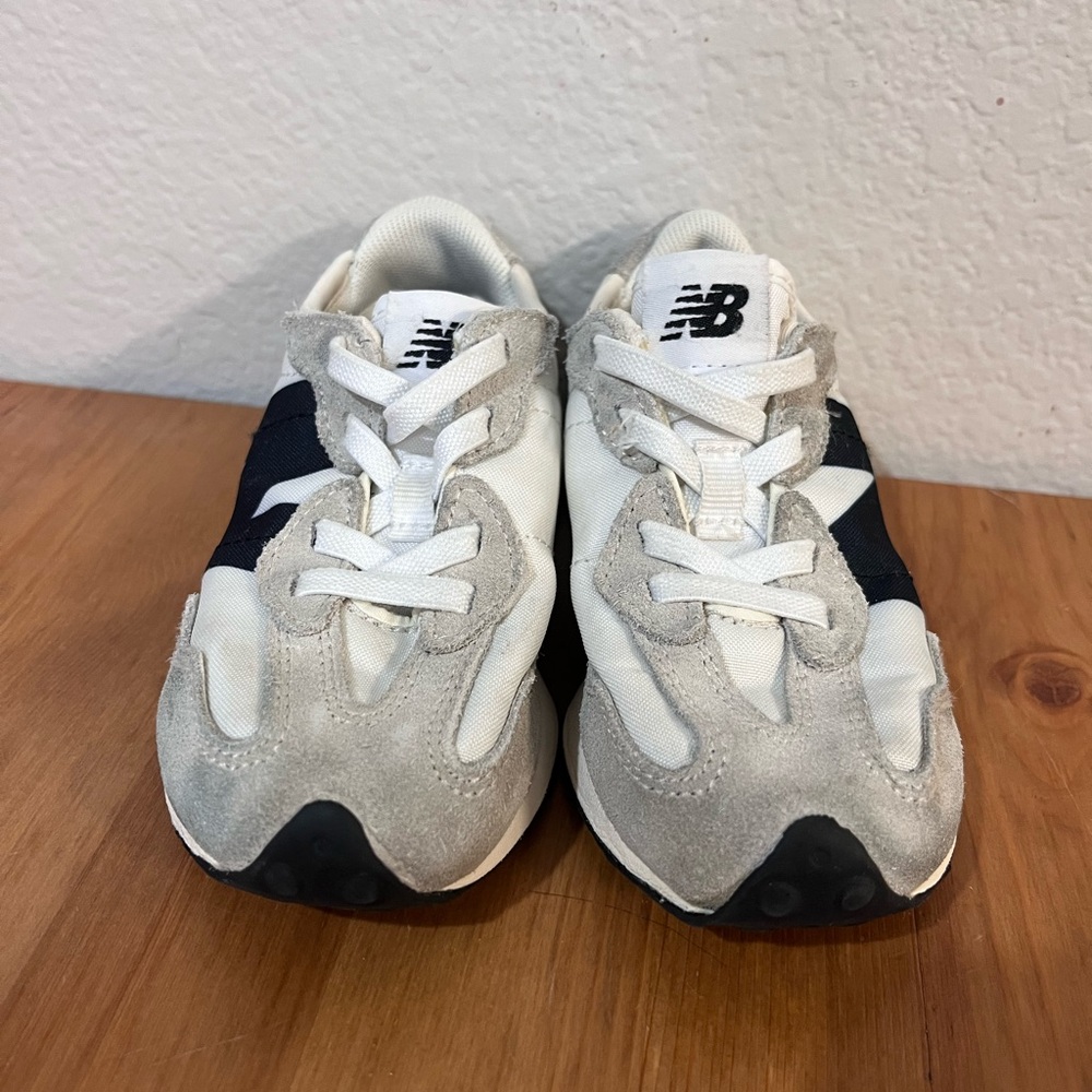 New Balance Kids' White and Black Sneakers